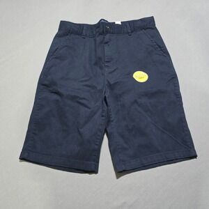 Children's Place Chino Shorts Kids Size 16 Navy Stretch Cotton Blend Flat Front